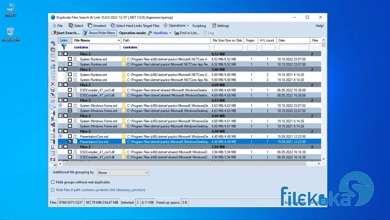 Duplicate Files Search & Link